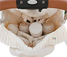 Load image into Gallery viewer, Large Yellow flower quilted baby pram bag