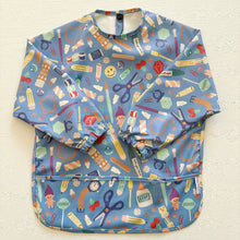 Load image into Gallery viewer, Crafty Print Long-Sleeved Waterproof Bib (M &amp; L Sizes)
