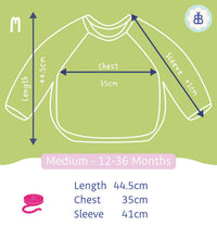 Load image into Gallery viewer, Crafty Print Long-Sleeved Waterproof Bib (M &amp; L Sizes)
