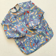 Load image into Gallery viewer, Crafty Print Long-Sleeved Waterproof Bib (M &amp; L Sizes)

