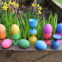 Load image into Gallery viewer, Rainbow Wooden Egg Cups - PK7
