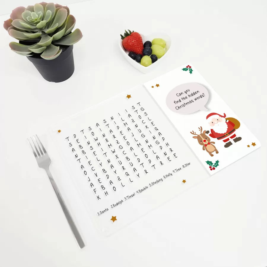 Christmas Word search place Mat
