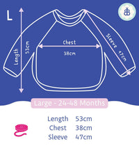 Load image into Gallery viewer, Snack Time Long-Sleeved Waterproof Bib (M &amp; L Sizes)
