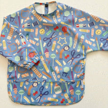 Load image into Gallery viewer, Crafty Print Long-Sleeved Waterproof Bib (M &amp; L Sizes)
