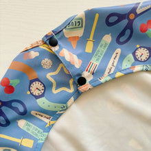 Load image into Gallery viewer, Crafty Print Long-Sleeved Waterproof Bib (M &amp; L Sizes)
