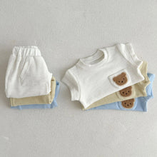 Load image into Gallery viewer, Leo bear shorts + tee set
