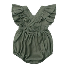 Load image into Gallery viewer, Eve linen frill romper
