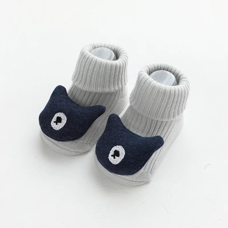 Animal motif non-slip baby socks
