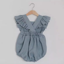 Load image into Gallery viewer, Eve linen frill romper
